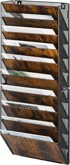 NIKCORP Zidni organizator za dokumente, 10 pretinaca, drveni, 33 x 18 x 82,4 cm, crni