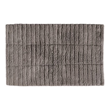 ZONE Sivo-smeđa pamučna kupaonica prostirka 80 x 50 cm Tiles