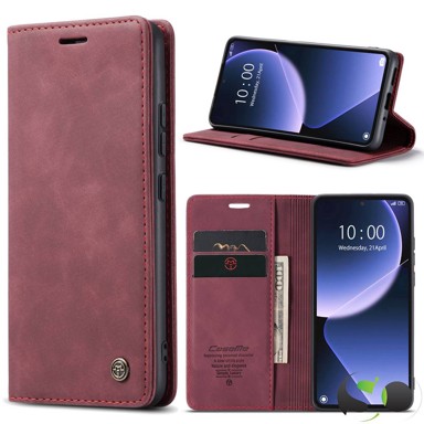 LUXURY CASEME Preklopna futrola za Xiaomi 15T, crvena