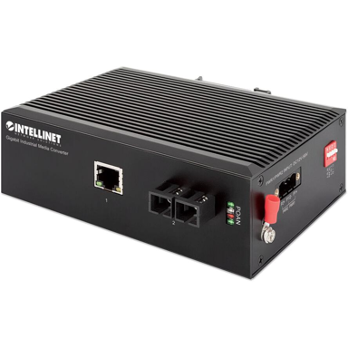 INTELLINET Medijski pretvarač 508346, 1000 Mbit/s, SC, jednomodno vlakno, 1310 nm, crni