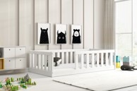 Drveni dječji krevet Bella Sima, 160x80 cm, bijeli