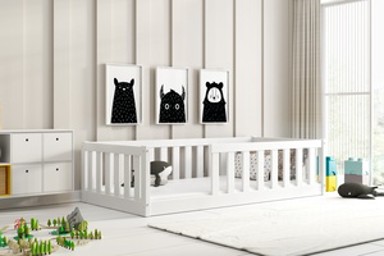 Drveni dječji krevet Bella Sima, 160x80 cm, bijeli