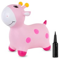 Žirafa za skakanje, 55cm, roza