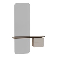 UMAGE Bijeli/smeđi set za hodnik u dekoru hrasta One More Look 