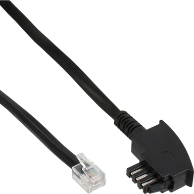 INLINE Telefonski kabel 18801B, 1 m, crni