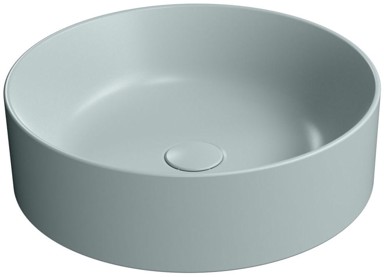 GSI Ugradbeni okrugli keramički umivaonik Kube X, promjer 45 cm, mat plavi