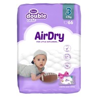 VIOLETA Pelene, Double Care Air Dry MIDI-3, jumbo, 4-9 kg, 66 kom, gratis baby maramice