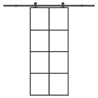 Klizna vrata s priborom od ESG stakla i aluminija 90x205 cm