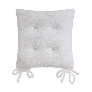 CASA SELECCIÓN Jastuk za sjedenje od sherpa flisa, 40x40 cm Sherpa Bouclé