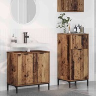 Set namještaja za kupaonicu, 2 komada, staro drvo, 39.5 x 36 x 88 cm
