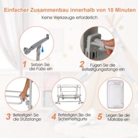 COSTWAY Krevetić za bebe, 3u1, s madracem, bočni krevetić, nosiljka, bež