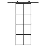 Klizna vrata s priborom od ESG stakla i aluminija mat 76x205 cm