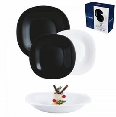 LUMINARC Tanjuri Carine 18/1, crno-bijeli