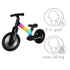 TRIKE FIX Balans bicikl LED, crni