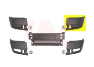 VAN WEZEL Prednji branik Ford Transit 00-06, crni, lijevi, bez maglenki