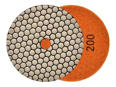 Polirni disk za suho brušenje kamenine, 125 mm, P200