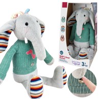 WOOPIE plišani slonić s zvukom, siva