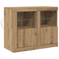 Ormarići s LED svjetlima 2 kom 41x37x67 cm, artisan hrast  