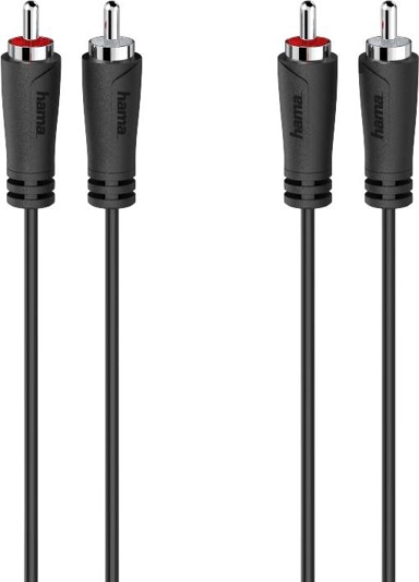 HAMA Audio kabel 2x RCA na 2x RCA, 3 m, crni