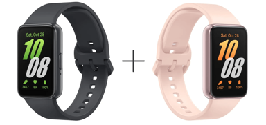 SAMSUNG Pametna narukvica Galaxy Fit3, siva + roza/zlatna