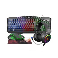 RAMPAGE Gaming set KM-404 ARGENTI, tipkovnica, slušalice, miš, podloga