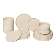 BONAMI SELECTION 18-dijelni set krem posuđa od kamenine Malia