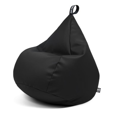SO SOFT? Crna vreća za sjedenje od imitacije kože Drop L