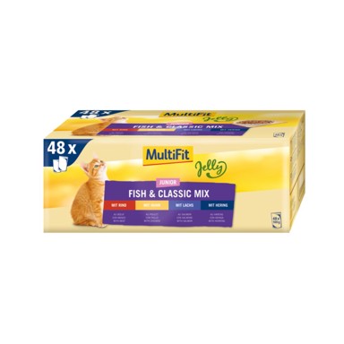 MULTIFIT Cat Junior Classic riba u želeu Multipack 48x100 g