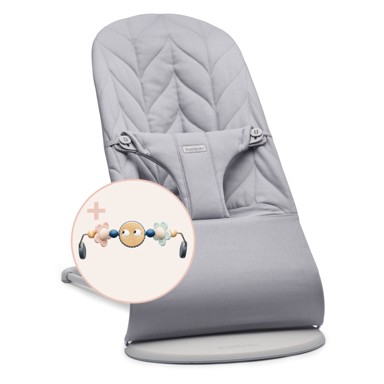 BABYBJORN Ljuljačka BLISS WOVEN + GOOGLY EYES, siva