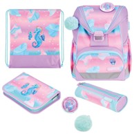 HERLITZ Anatomska školska torba 50048960, Ultralight Plus Ocean Lights, 4 u 1