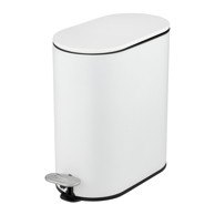 WENKO Mat bijela željezna kanta za smeće s pedalom 5 l Collungo 