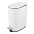 WENKO Mat bijela željezna kanta za smeće s pedalom 5 l Collungo 