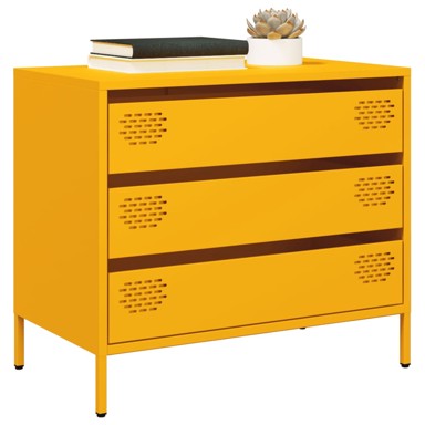 Komoda boja senfa 68x39x58,5 cm hladno valjanog čelika