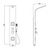 AQUAART Tuš panel GL-5808C, 140x22 cm, krom