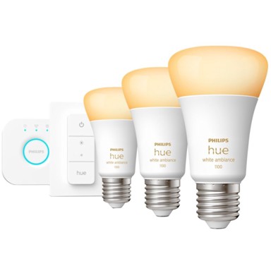PHILIPS Set žarulja Hue White Ambiance, E27, LED