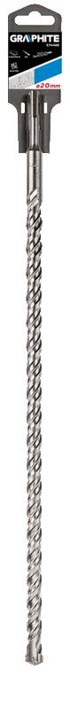 GRAPHITE Svrdlo za beton SDS plus S4 Quatro, 20 x 600 mm