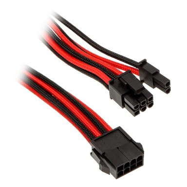PHANTEKS Produžetak 6+2-Pin PCIe 50cm - sleeved crno/crveni PH-CB8V_BR