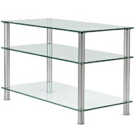 VOGEL'S Podni stalak za TV / Plazmu BFP 110, do 42inch, srebrni, prozirno staklo