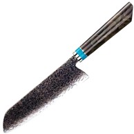Damask kuhinjski nož Ze-37409 Santoku Kp37409, smeđi i plavi
