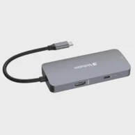 VERBATIM USB-C hub CMH-05 Pro Multiport, 5 priključaka (1x HDMI, 1x RJ45, 2x USB-A 3.0, 1x USB-C PD)
