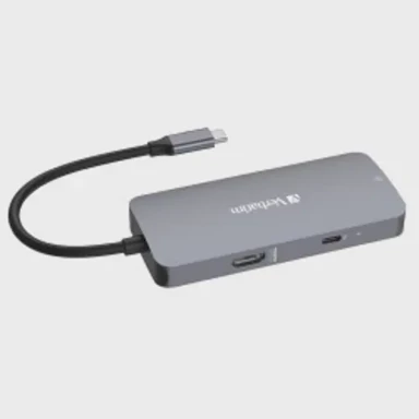 VERBATIM USB-C hub CMH-05 Pro Multiport, 5 priključaka (1x HDMI, 1x RJ45, 2x USB-A 3.0, 1x USB-C PD)