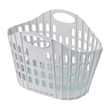 ADDIS Sivozelena sklopiva košara za rublje Flat Folding Laundry Basket