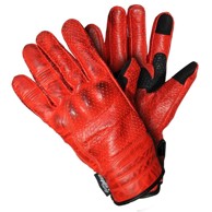 CAPPA RACING Moto rukavice Domino, kožne, kratke, crvene