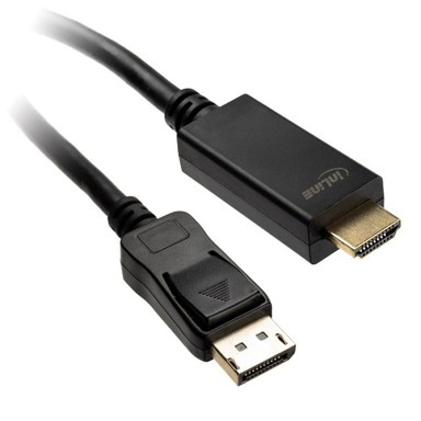INLINE DisplayPort na HDMI konverter kabel, 4K/60Hz, crni, 5 m 17185I
