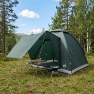 Kamping šator s krovom, 190 x 140 x 105 cm, maslinasto zelena