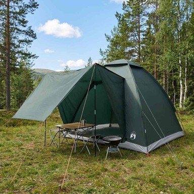 Kamping šator s krovom, 190 x 140 x 105 cm, maslinasto zelena