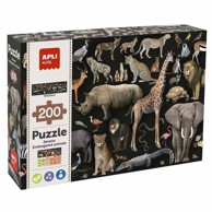 APLI Slagalica Savanna ugrožene životinje, 200 kom