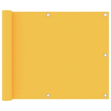 Balkonski zaslon 75 x 600 cm od tkanine Oxford, žuta