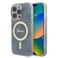 Guess IML 4G MagSafe maskica za iPhone 16 Pro, modra