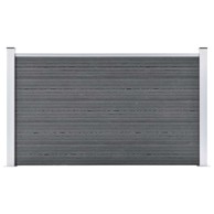 Vrtna ograda WPC 180 x 105 cm, 1 sekcija s 2 stupa, siva